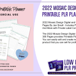 2022 Mosaic Design Digital and Printable PLR Planner 386 Pages