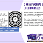 3 Free Personal Growth PLR Coloring Pages