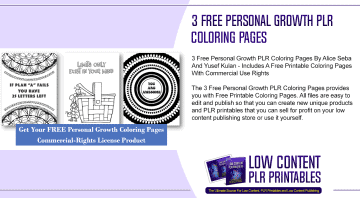 3 Free Personal Growth PLR Coloring Pages