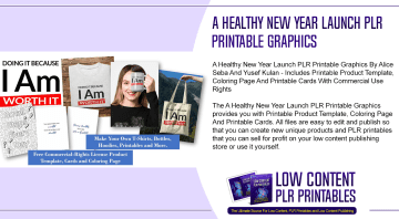 A Healthy New Year Launch PLR Printable Graphics