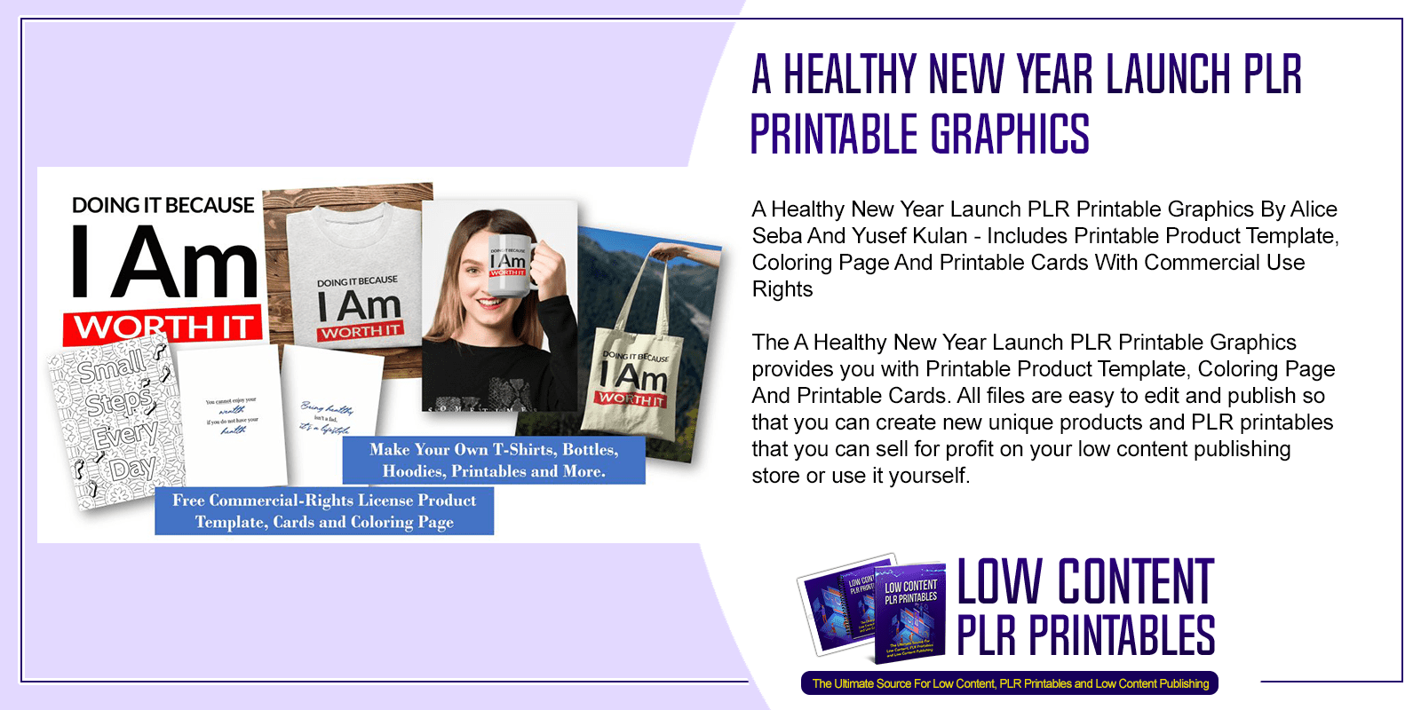 A Healthy New Year Launch PLR Printable Graphics