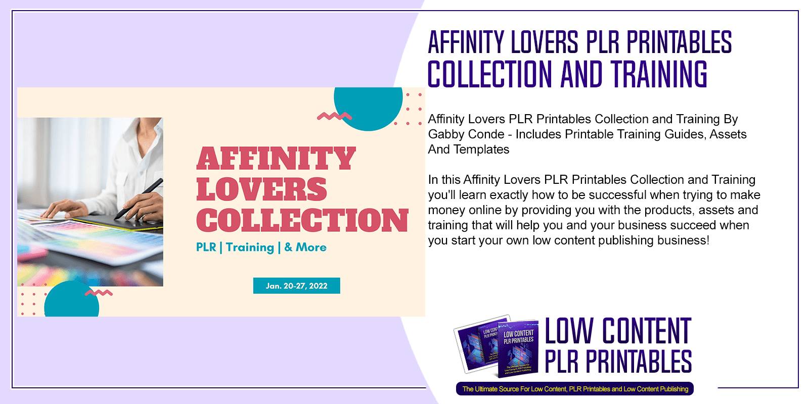 Affinity Lovers PLR Printables Collection and Training