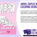 Animal Couples in Love PLR Coloring Designs Package