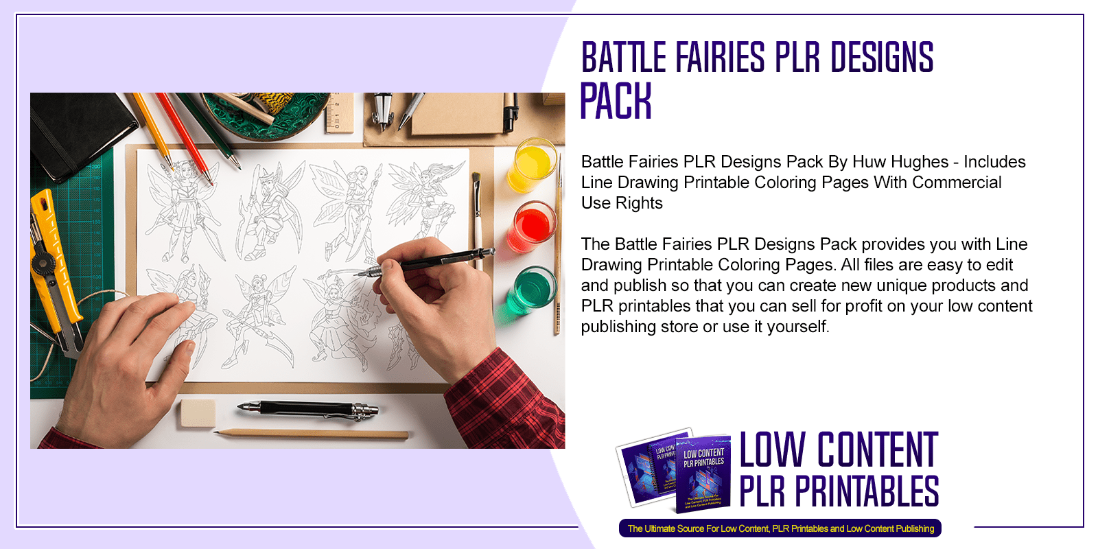 Battle Fairies PLR Designs Pack