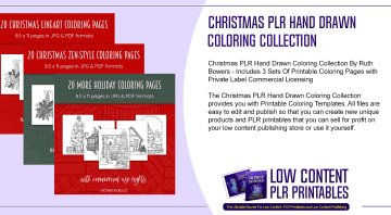 Christmas PLR Hand Drawn Coloring Collection