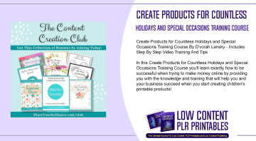 Create Products for Countless Holidays and Special Occasions Training Course 2