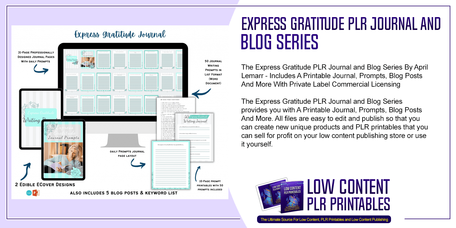 Express Gratitude PLR Journal and Blog Series