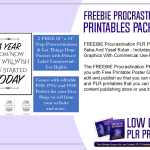 FREEBIE Procrastination PLR Printables Pack