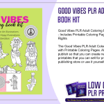 Good Vibes PLR Adult Coloring Book Kit