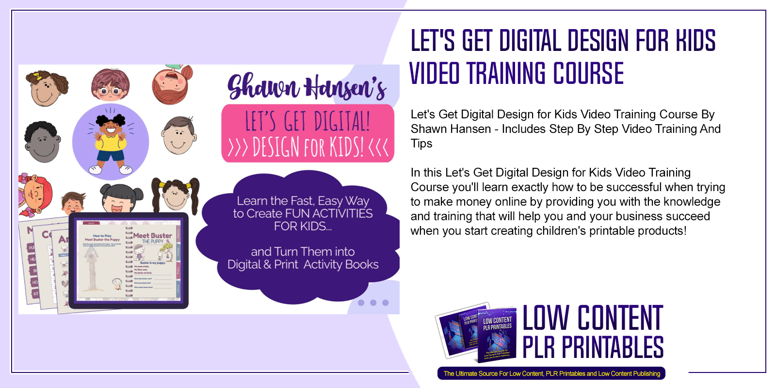 Lets Get Digital Design for Kids Video Training Course