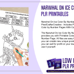Narwhal On Ice Color By Number PLR Printables