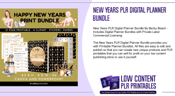 New Years PLR Digital Planner Bundle