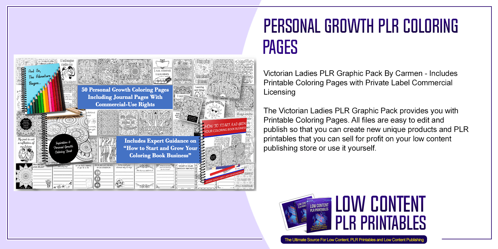 Personal Growth PLR Coloring Pages