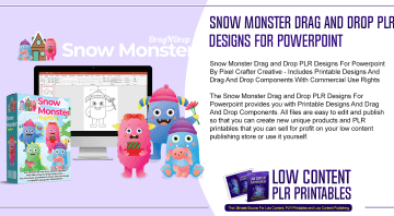 Snow Monster Drag and Drop PLR Designs For Powerpoint