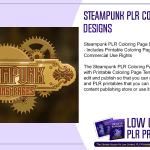 Steampunk PLR Coloring Page Designs