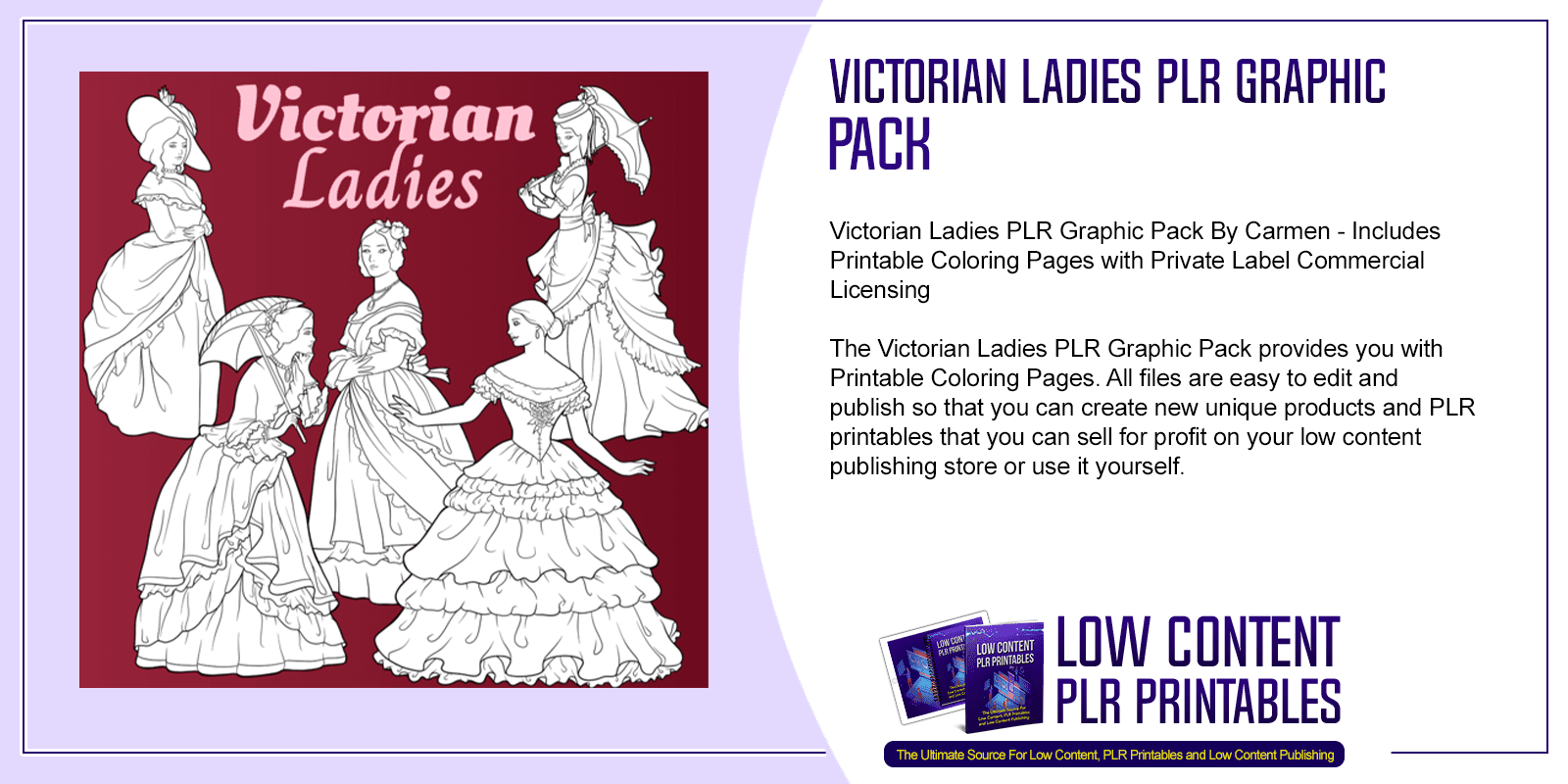 Victorian Ladies PLR Graphic Pack