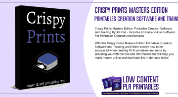 Crispy Prints Masters Edition Printables Creation Software and Training
