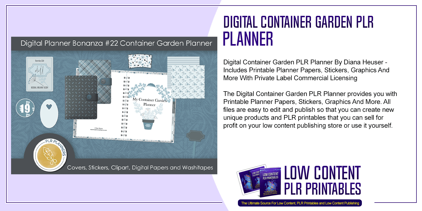 Digital Container Garden PLR Planner 1