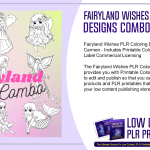 Fairyland Wishes PLR Coloring Designs Combo Pack