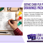 Gothic Chibi PLR Printable Drawings Package