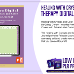 Healing with Crystals and Color Therapy Digital PLR Journal