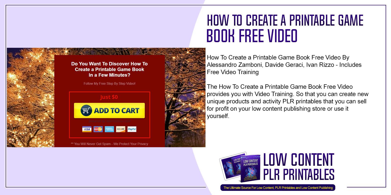 How To Create a Printable Game Book Free Video