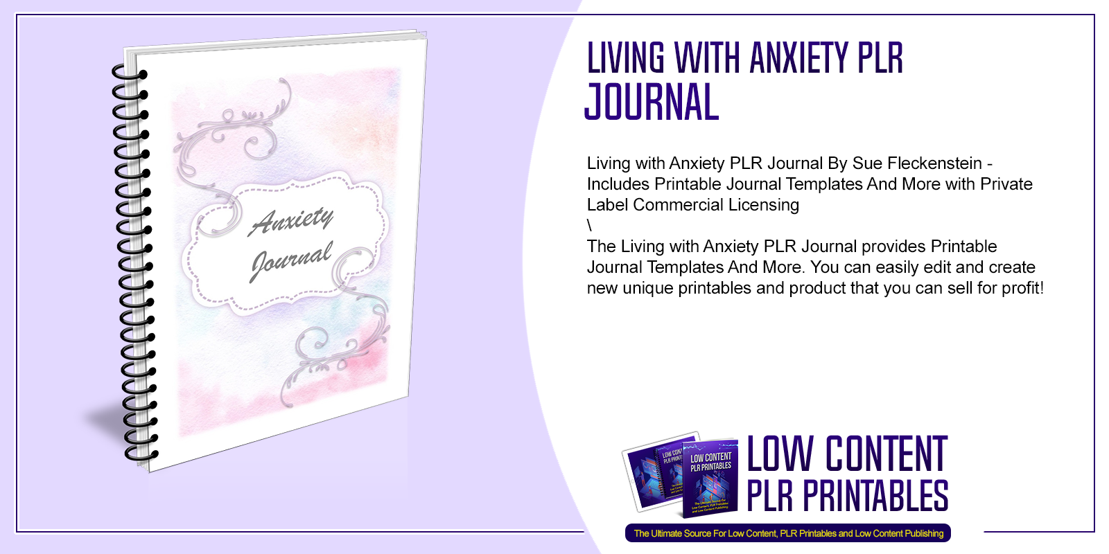 Living with Anxiety PLR Journal