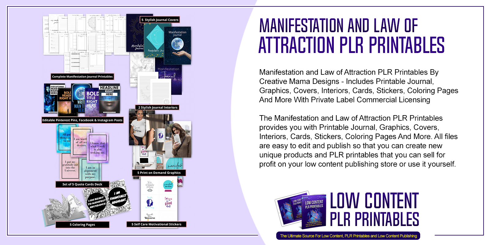 Manifestation and Law of Attraction PLR Printables
