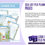 Sea Life PLR Planner 22 Unique Pages