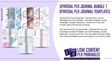 Spiritual PLR Journal Bundle 7 Spiritual PLR Journal Templates
