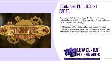 Steampunk PLR Coloring Pages