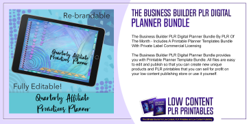 The Business Builder PLR Digital Planner Bundle | PLR Planner Templates