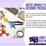 Arctic Animals PLR Coloring Designs Package