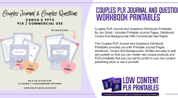 Couples PLR Journal and Questions Workbook Printables