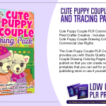 Cute Puppy Couple PLR Coloring and Tracing Package