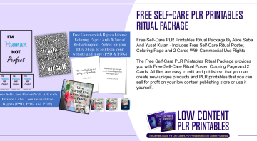 Free Self Care PLR Printables Ritual Package