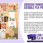 Gorgeous Thanksgiving Niche Editable PLR Printable Designs 1