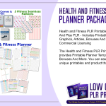 Health and Fitness PLR Printable Planner Package 2