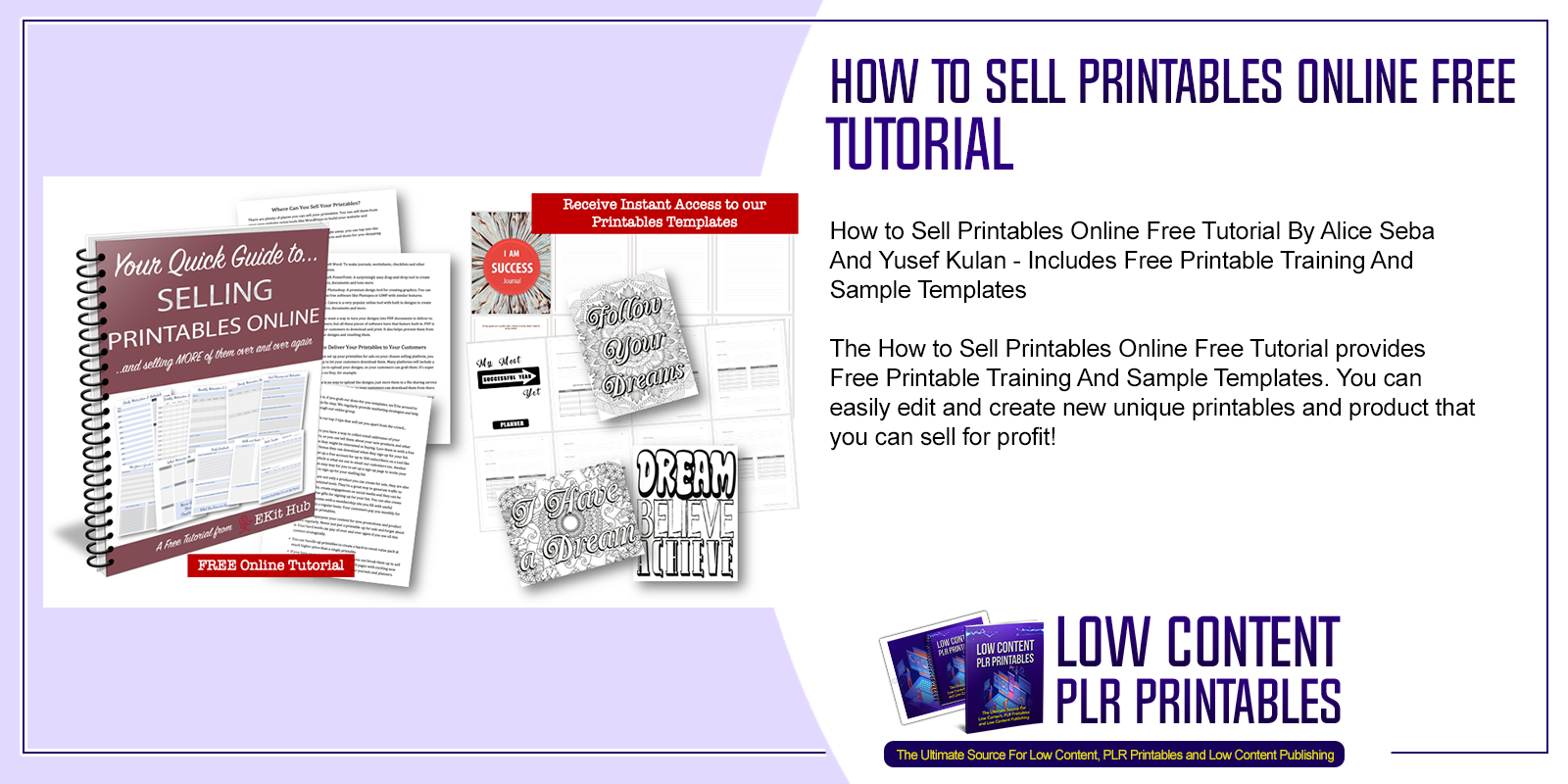 How to Sell Printables Online Free Tutorial PLR Printables Course