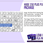 Huge 150 Plus PLR Coloring Page Package