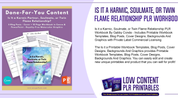 Is it a Karmic Soulmate or Twin Flame Relationship PLR Workbook