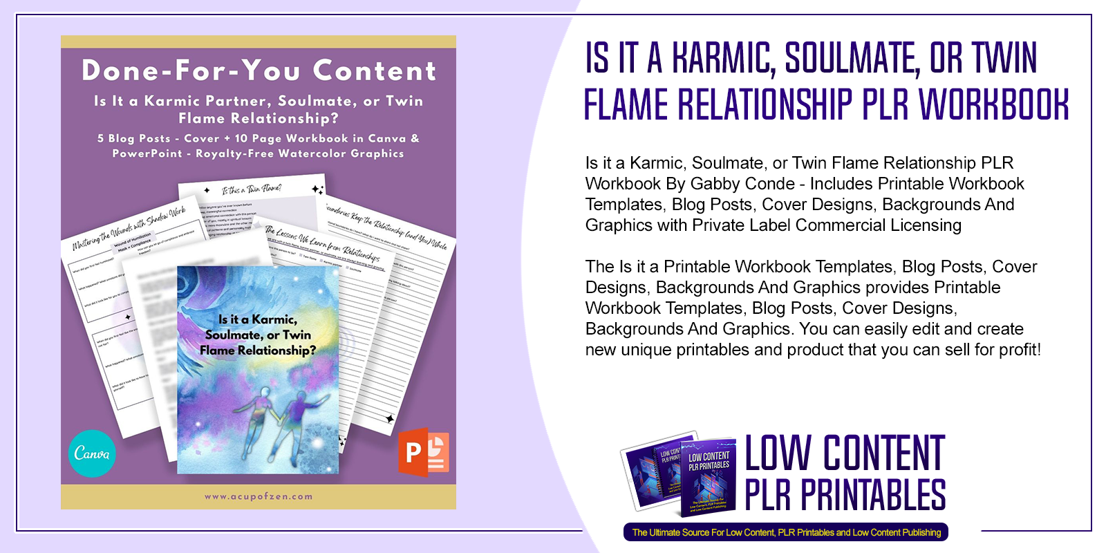 Is it a Karmic Soulmate or Twin Flame Relationship PLR Workbook