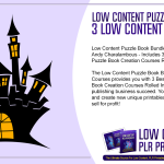 Low Content Puzzle Book Bundle 3 Low Content Courses