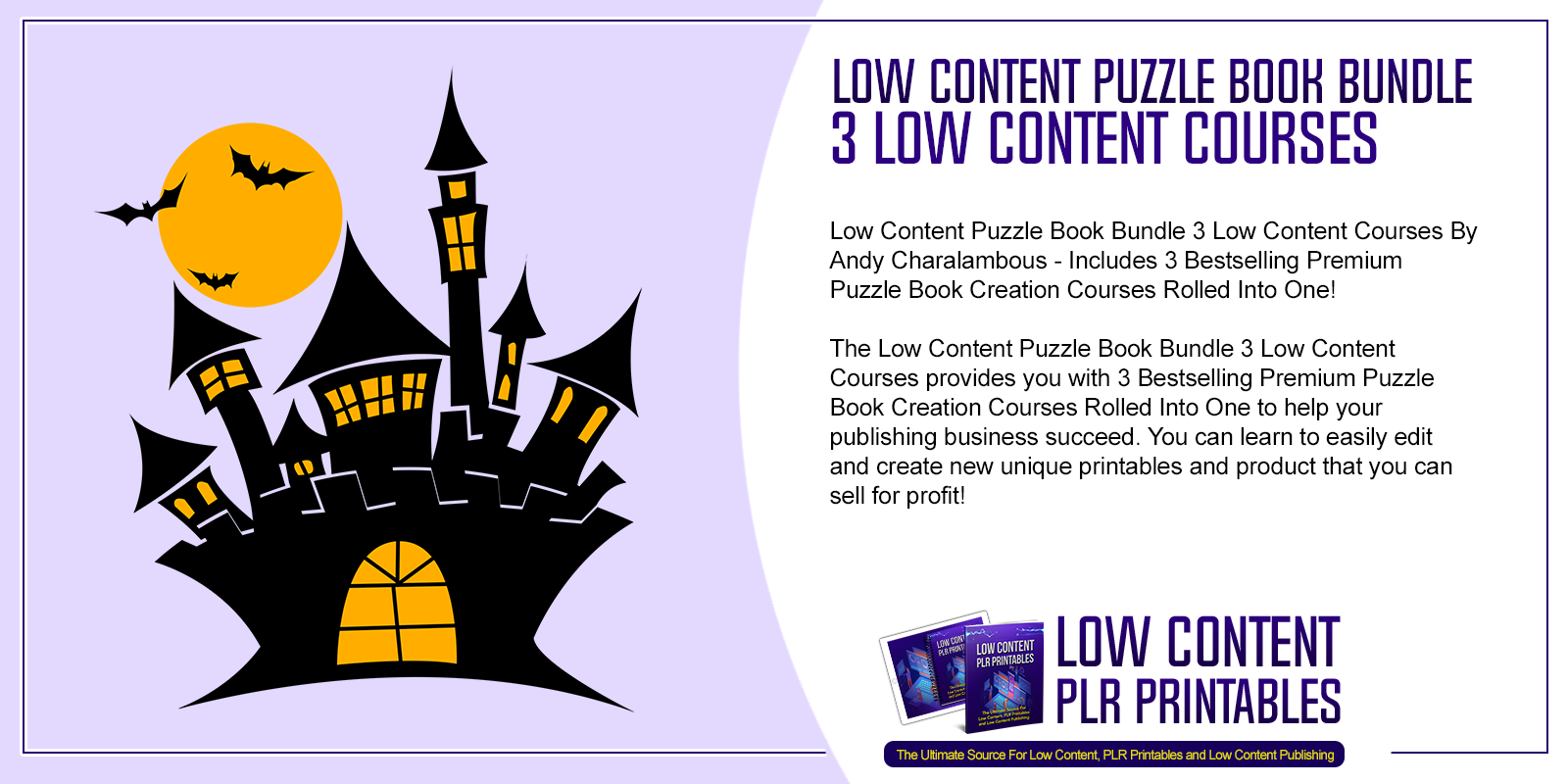 Low Content Puzzle Book Bundle 3 Low Content Courses