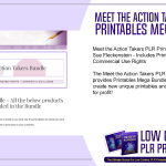 Meet the Action Takers PLR Printables MEGA Bundle