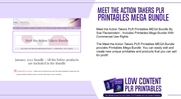 Meet the Action Takers PLR Printables MEGA Bundle