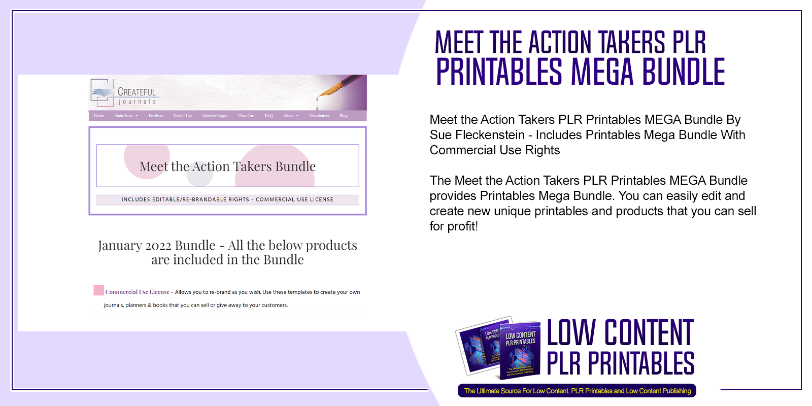 Meet the Action Takers PLR Printables MEGA Bundle