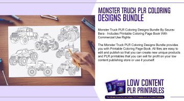 Monster Truck PLR Coloring Designs Bundle