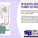 My Beautiful Organized Life PLR Planner 103 Pages