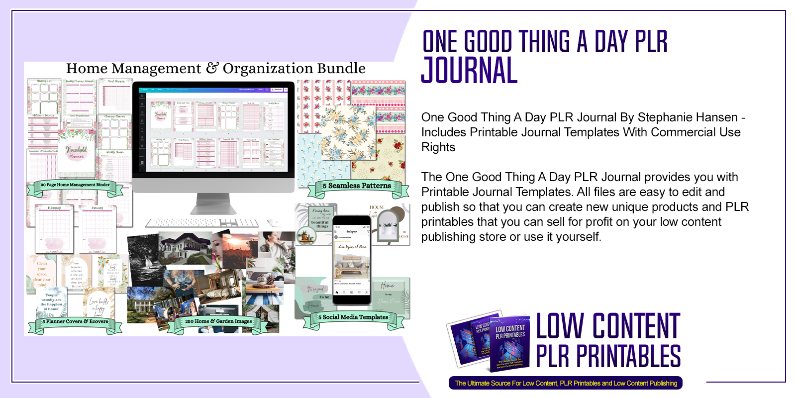 One Good Thing A Day PLR Journal